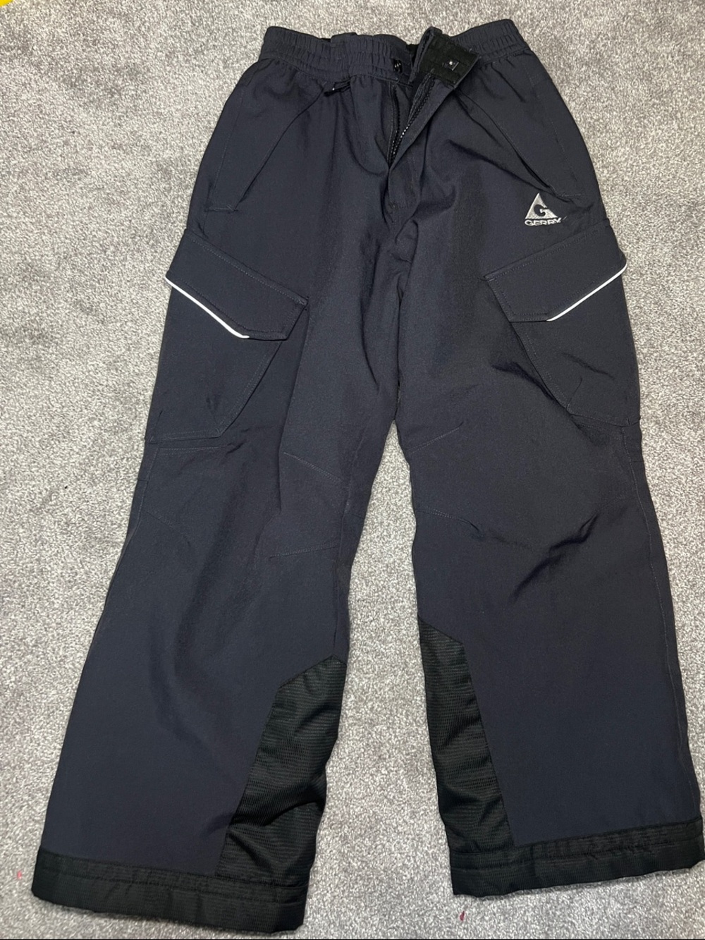 Gerry  Black Kids' Snow Pants with White Reflective Trim  size 10/12